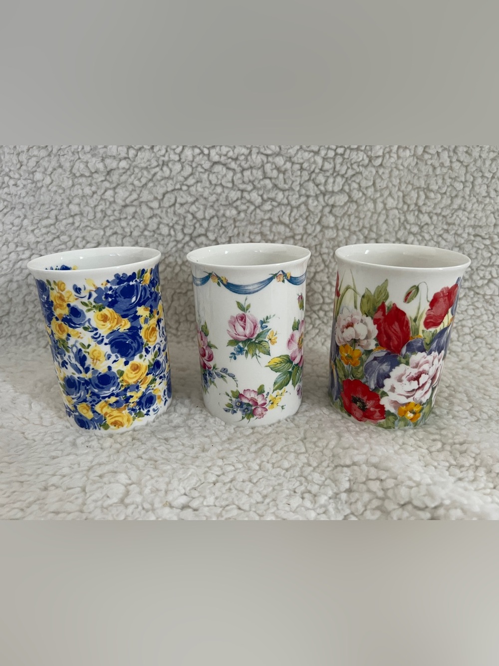 3 Roy Kirkham Fine Bone China Mugs- Made In England, 1994, 1995, 1996